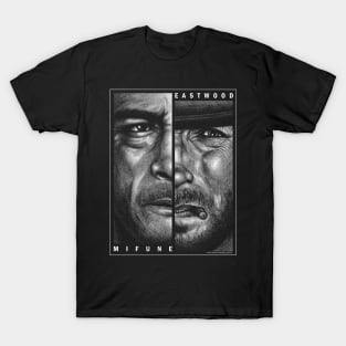 Mifune / Eastwood, Yojimbo, A fistful of dollars T-Shirt